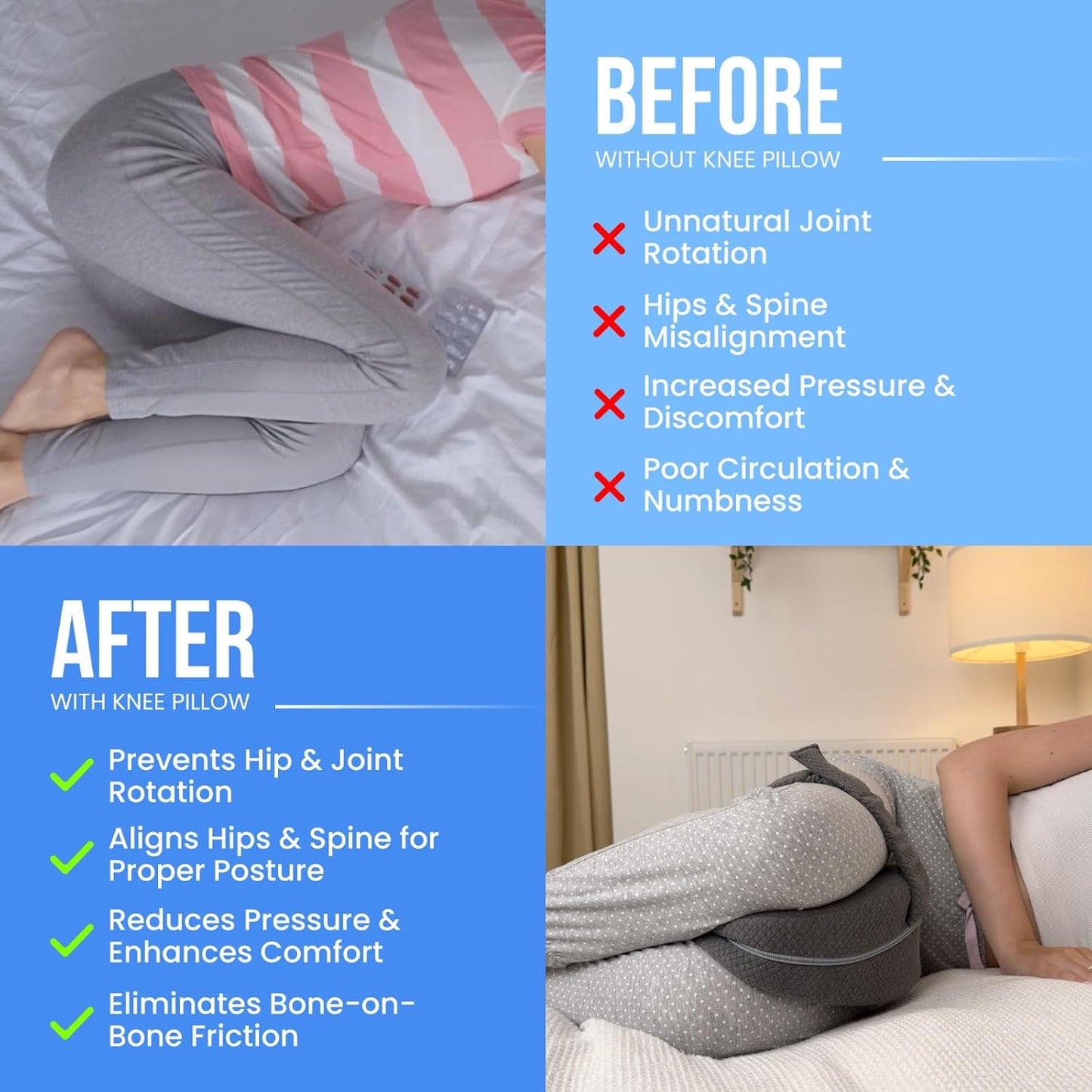 ElySleep™ - Ergonomic Knee Pillow